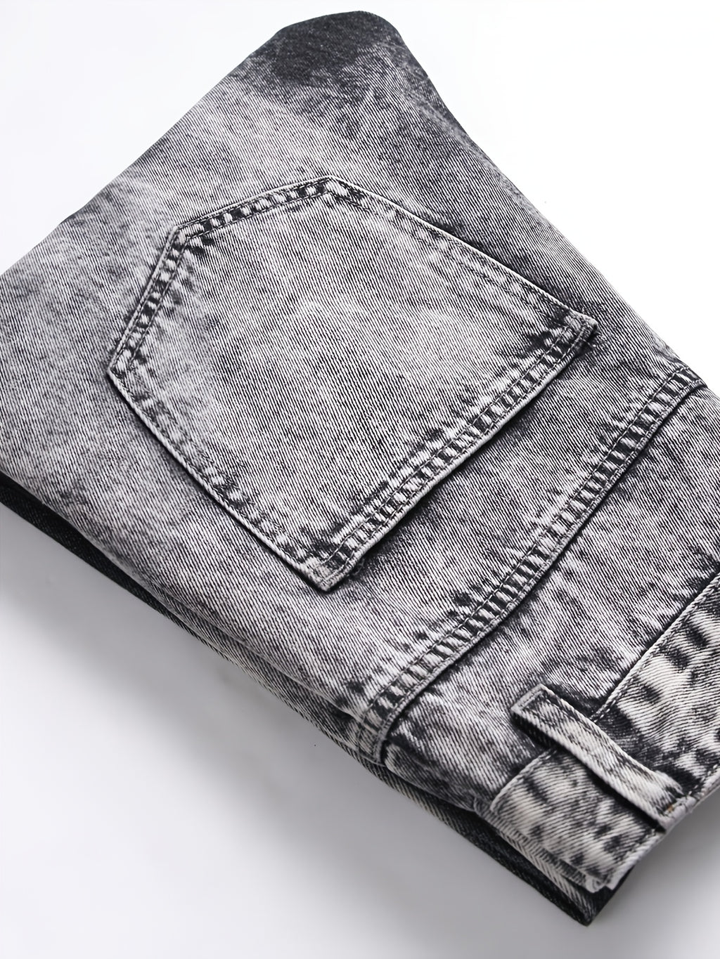 [Ripped Faux Denim] Classic Ripped Faux Denim - Straight Fit Faux Denim for Men