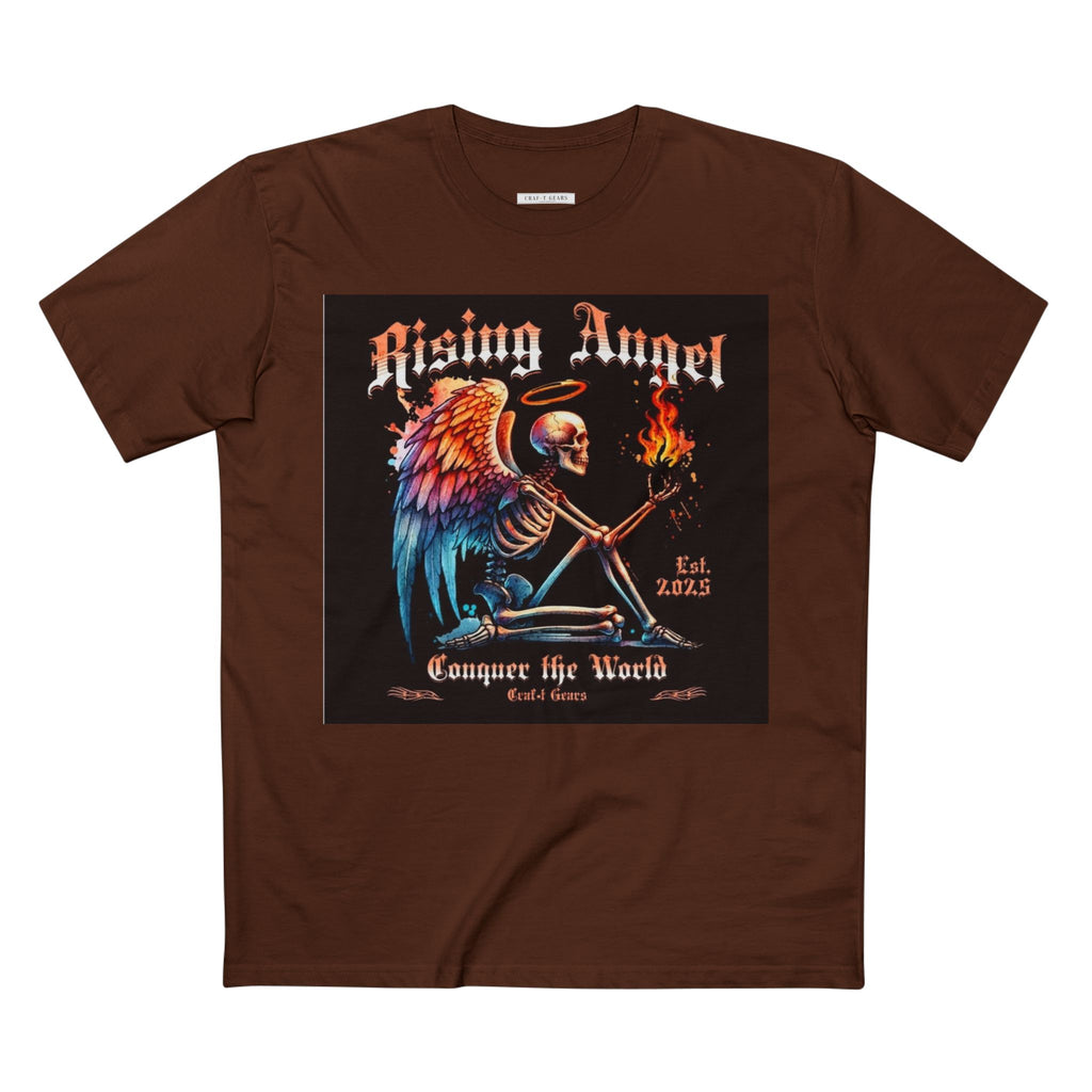 Rising Angel Graphic Tee - Conquer the World T-Shirt for Art & Music Lovers