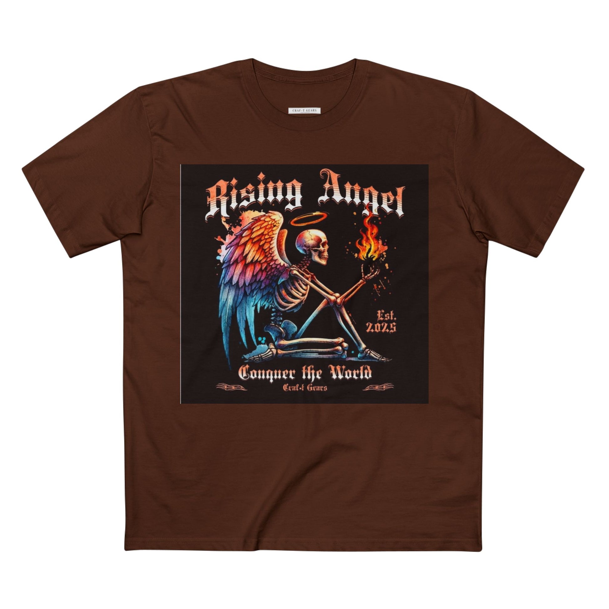 Rising Angel Graphic Tee - Conquer the World T-Shirt for Art & Music Lovers