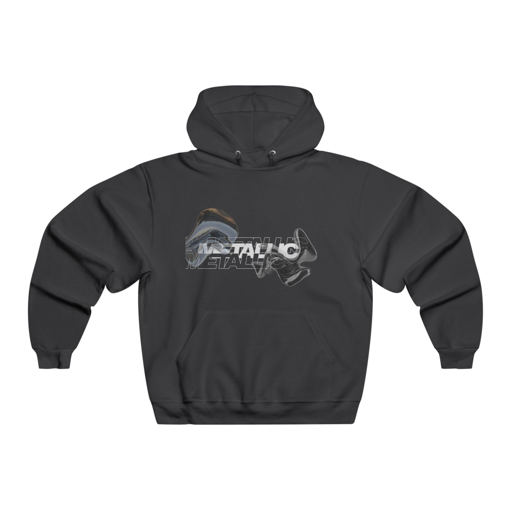 Streetwear Metallic Graphic Hoodie for Trendsetters