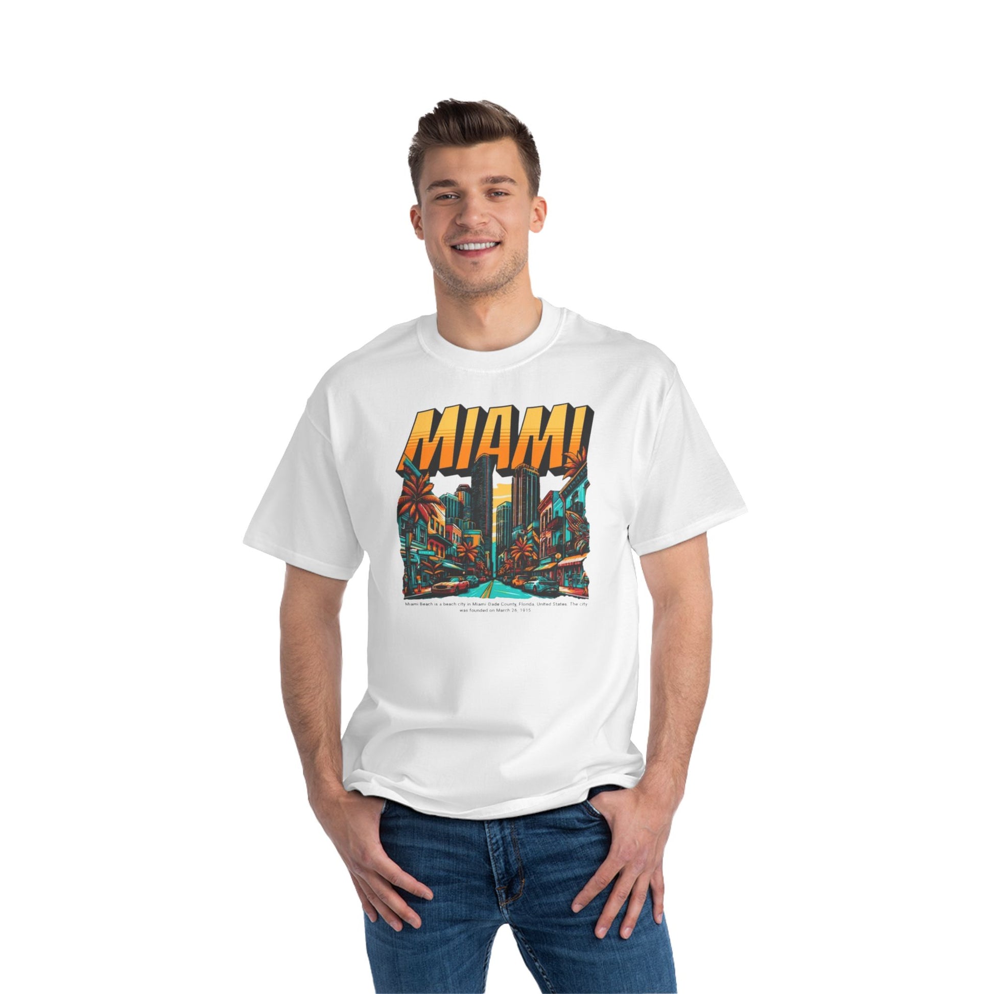 Miami Vintage Graphic T-Shirt - Perfect for Summer Adventures