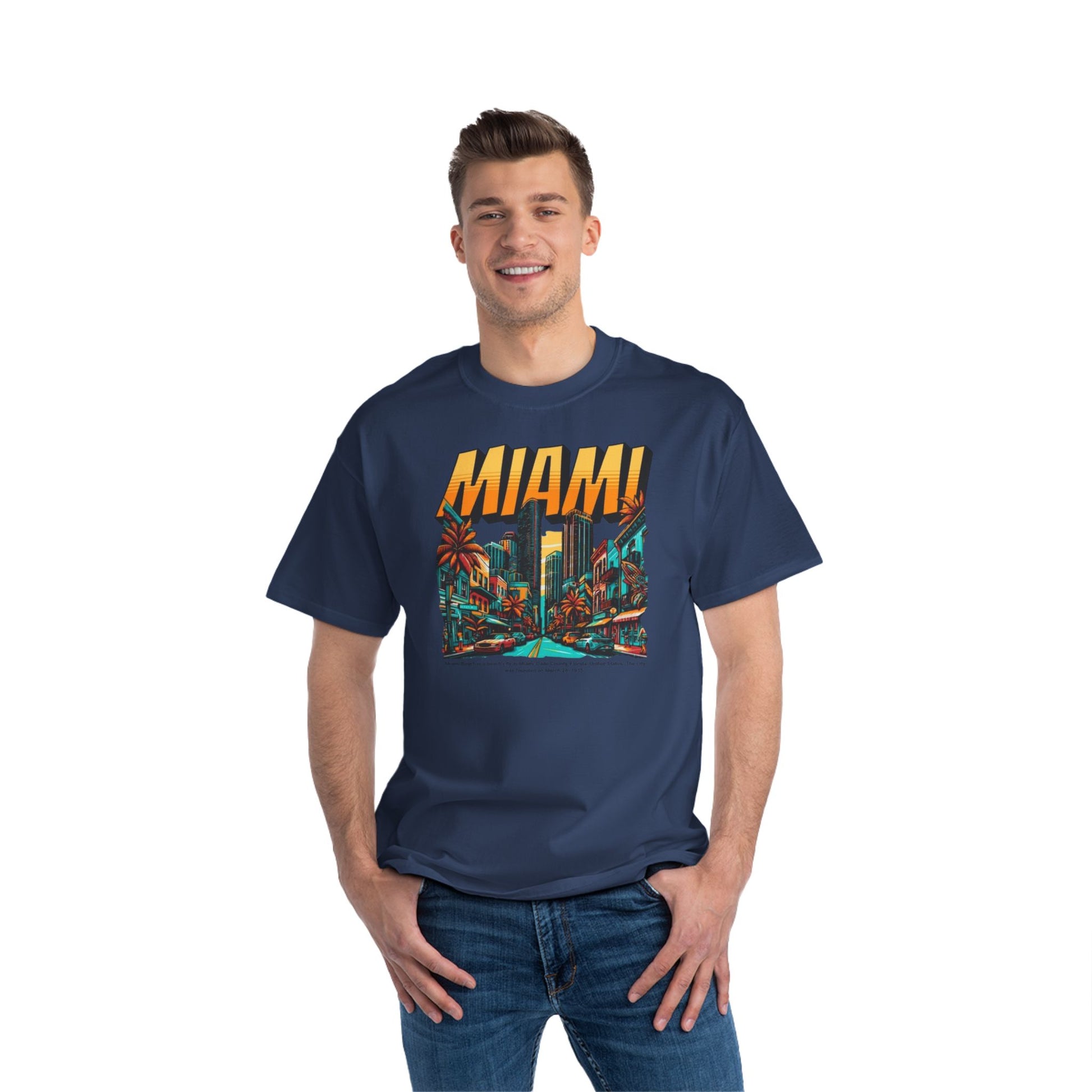 Miami Vintage Graphic T-Shirt - Perfect for Summer Adventures