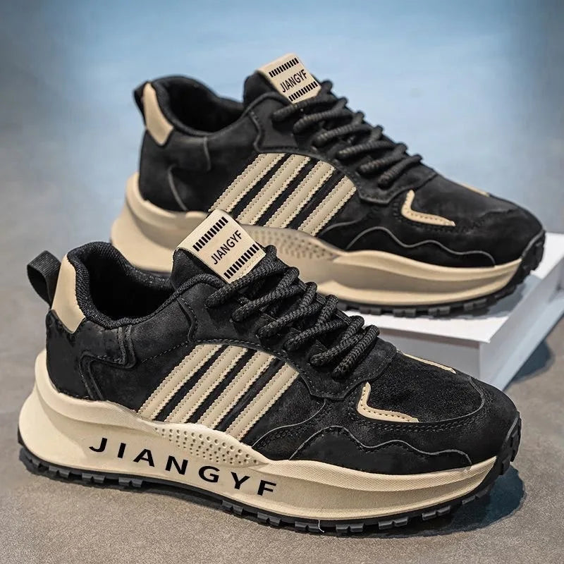men's shoes versatile all seasons fashionable thick-soled lightweight comfortable dad shoes casual sports running trendy shoes