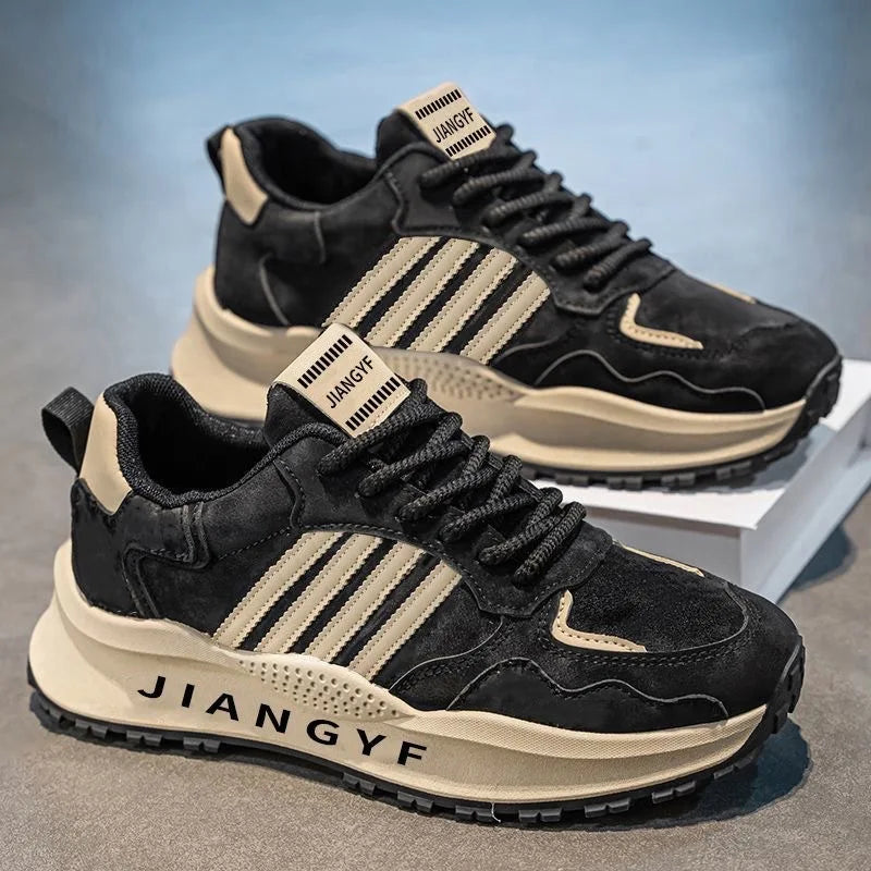 men's shoes versatile all seasons fashionable thick-soled lightweight comfortable dad shoes casual sports running trendy shoes