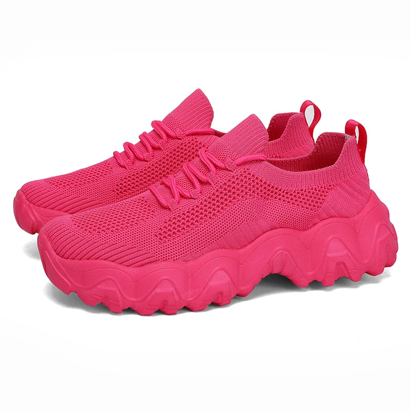 Women's Casual Shoes Summer Breathable Mesh Soled Fashionable Shoes Lightweight Breathable Walking Badminton Sneakers Women