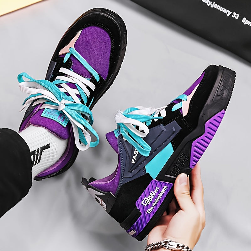 [Everyday Comfort] Men's Chunky Sneakers - Breathable Mesh, Shock-Absorbing Thick Sole, Lace-Up - Everyday Comfort for Outdoor Activities and Casual Attire