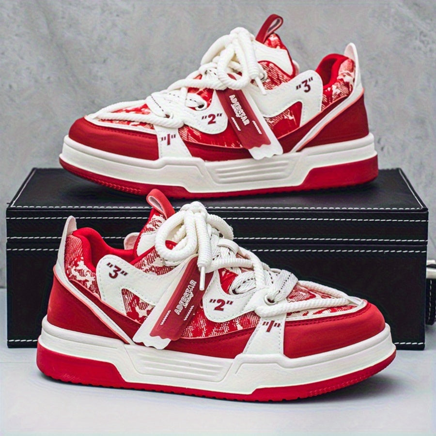 Men'S Fashion Outdoor Leisure Sports Shoes, Low-Cut Thick-Soled Non-Slip Bread Shoes, Suitable for All Seasons Comfortable Street Skateboarding Shoes.