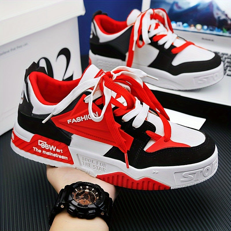 [Everyday Comfort] Men's Chunky Sneakers - Breathable Mesh, Shock-Absorbing Thick Sole, Lace-Up - Everyday Comfort for Outdoor Activities and Casual Attire