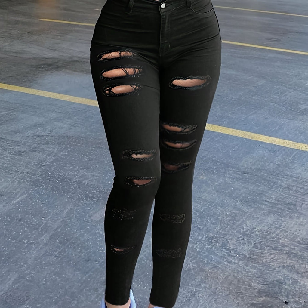 European and American ladies jeans body-shaping trousers