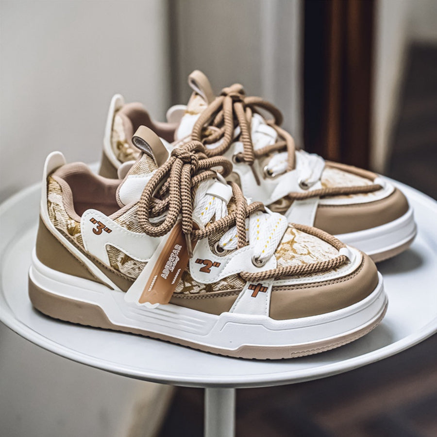 Men'S Fashion Outdoor Leisure Sports Shoes, Low-Cut Thick-Soled Non-Slip Bread Shoes, Suitable for All Seasons Comfortable Street Skateboarding Shoes.
