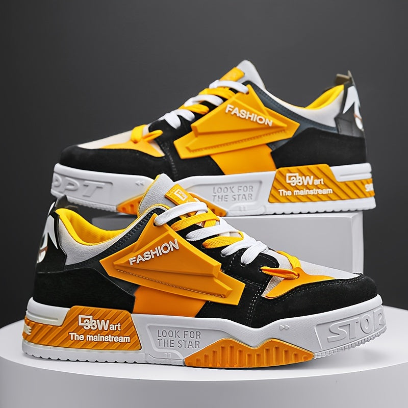 [Everyday Comfort] Men's Chunky Sneakers - Breathable Mesh, Shock-Absorbing Thick Sole, Lace-Up - Everyday Comfort for Outdoor Activities and Casual Attire