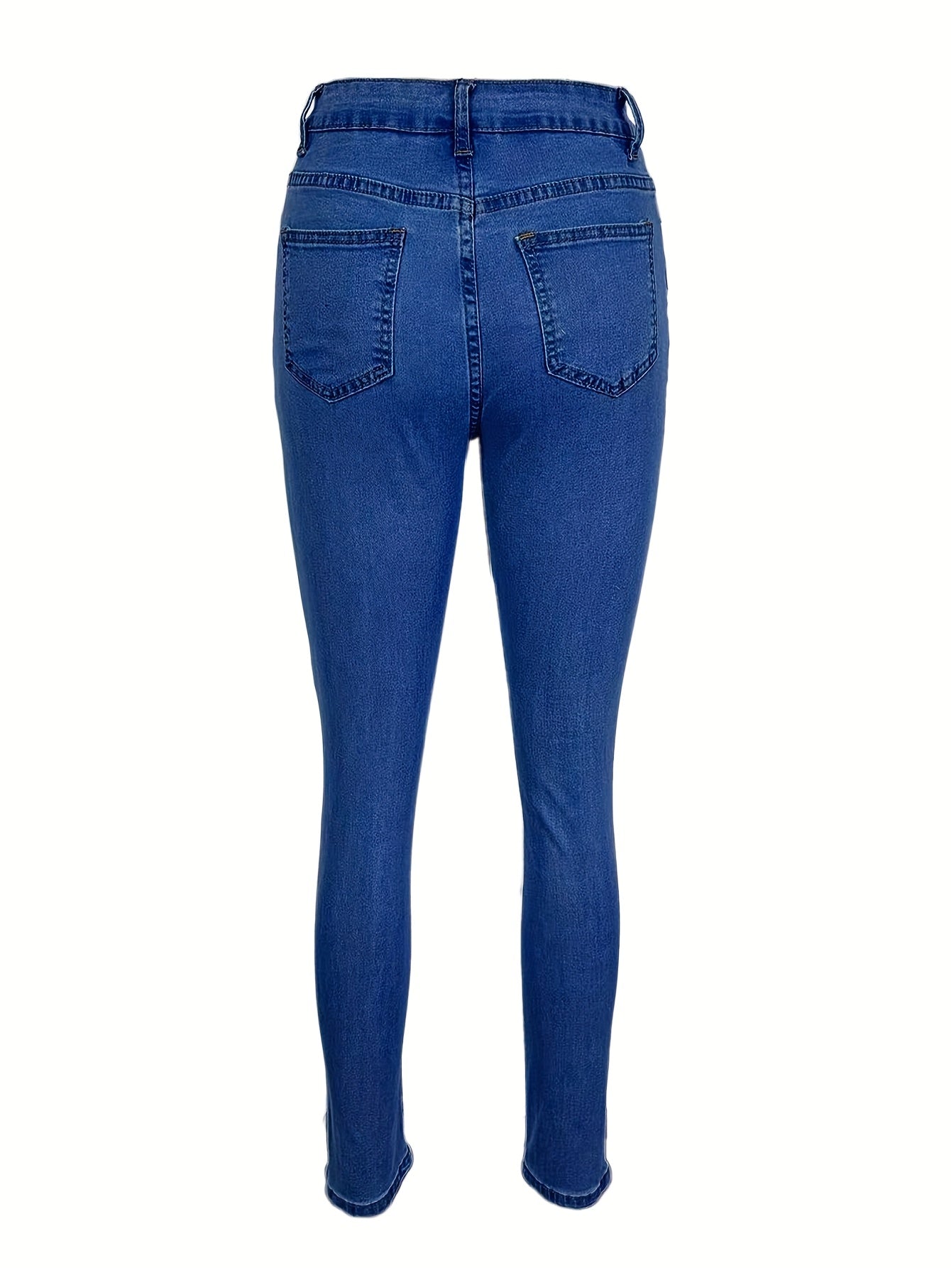 Elastic hole sexy Women's jeans feet pants